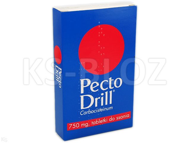 Pecto Drill interakcje ulotka tabletki do ssania 750 mg 20 tabl.