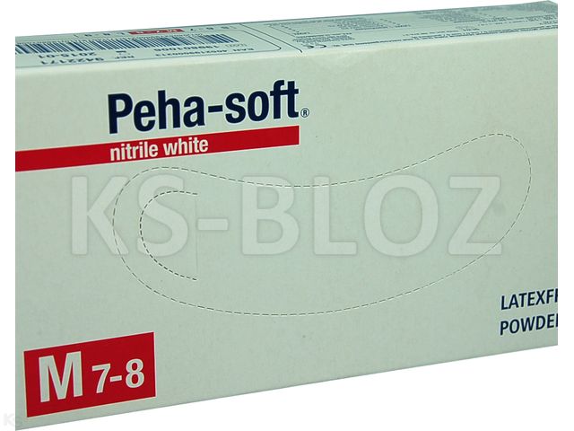 Peha-Soft Rękawice niejałowe bezpudrowe nitrile white M interakcje ulotka   100 szt.