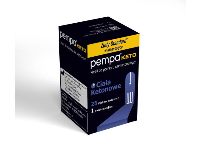 Pempa Keto Paski do pomiaru ciał ketonowych interakcje ulotka paski - 25 szt.