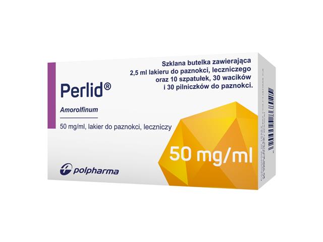 Perlid interakcje ulotka lakier do paznokci leczniczy 50 mg/ml 2,5 ml (but. + zestaw)