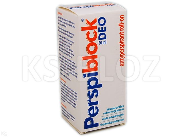 Perspiblock Deo roll-on nadmierna potliwość interakcje ulotka roll-on  50 ml