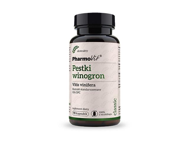 Pestki Winogron interakcje ulotka kapsułki - 90 kaps.