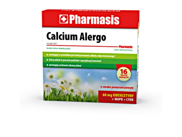 Pharmasis Calcium Alergo interakcje ulotka tabletki musujące  16 tabl.