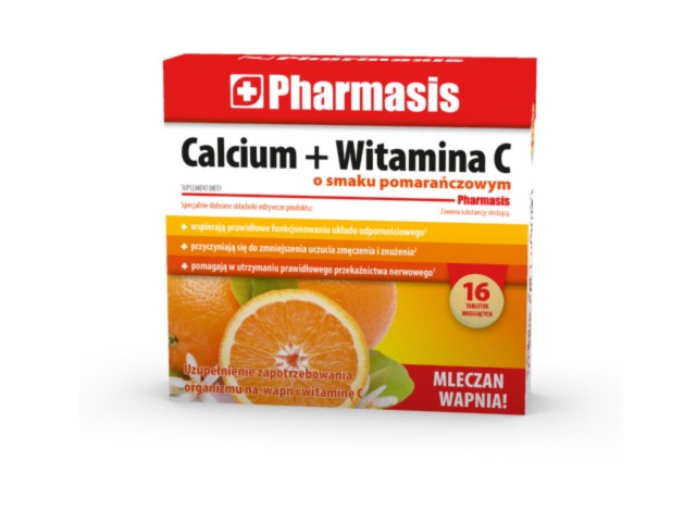 Pharmasis Calcium + Witamina C interakcje ulotka tabletki musujące  16 tabl.
