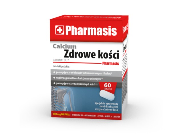 Pharmasis Calcium Zdrowe Kości interakcje ulotka tabletki - 60 tabl.