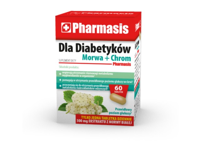 Pharmasis Dla Diabetyków Morwa + Chrom interakcje ulotka tabletki - 60 tabl.