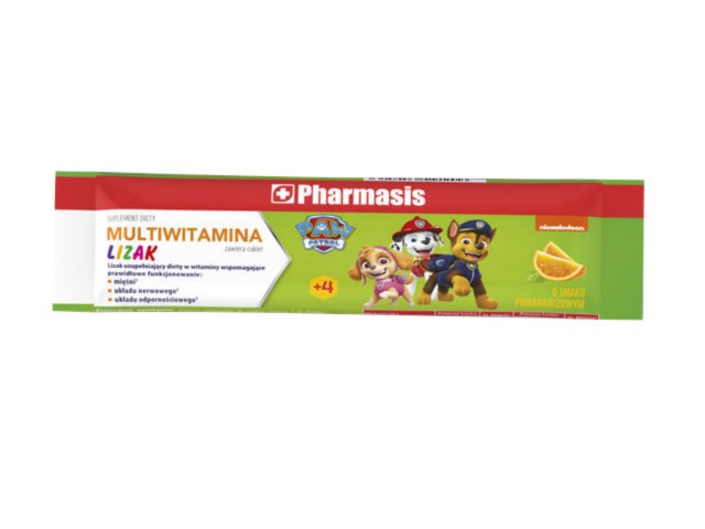 Pharmasis Multiwitamina Psi Patrol Lizak interakcje ulotka   1 szt. | 8 g | 8 g