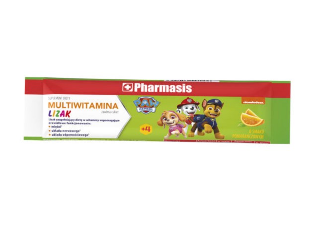 Pharmasis Multiwitamina Psi Patrol Lizak interakcje ulotka lizaki  1 szt. | 8 g