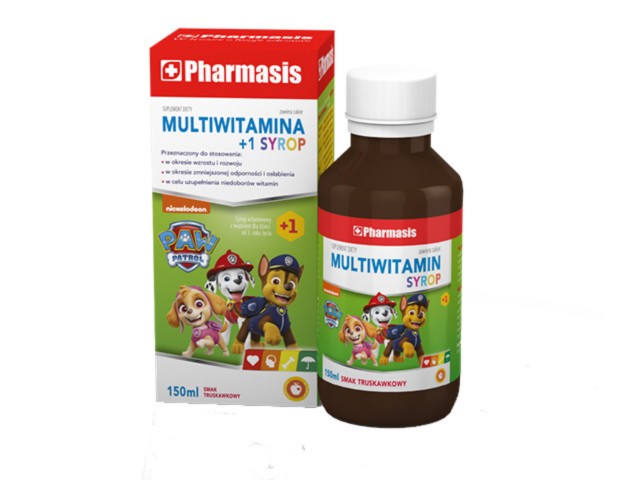 Pharmasis Multiwitamina Psi Patrol powyżej 1 roku interakcje ulotka syrop  150 ml