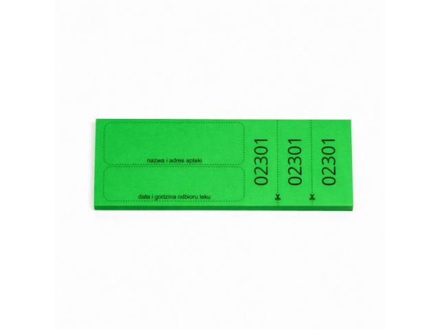 Pharmitis Bloczek numerowany zielony interakcje ulotka etykieta - 100 szt.