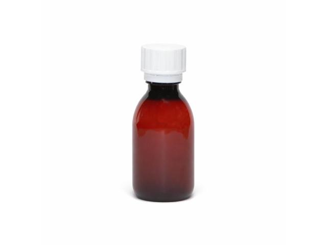 Pharmitis Butelka 125 ml jałowa z zakrętką CR i pierścieniem gwarancyjnym PET fi 28 mm interakcje ulotka butelka  1 szt.