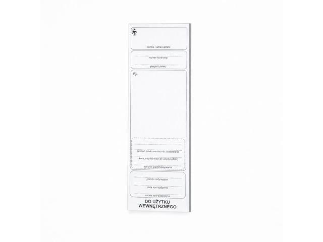 Pharmitis Sygnatura samoprzylepna biała 50 x 150 mm interakcje ulotka etykieta - 50 szt.