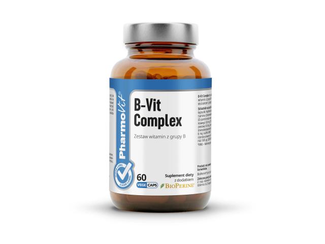 Pharmovit B-Vit Complex Clean Label interakcje ulotka kapsułki twarde 60 kaps.