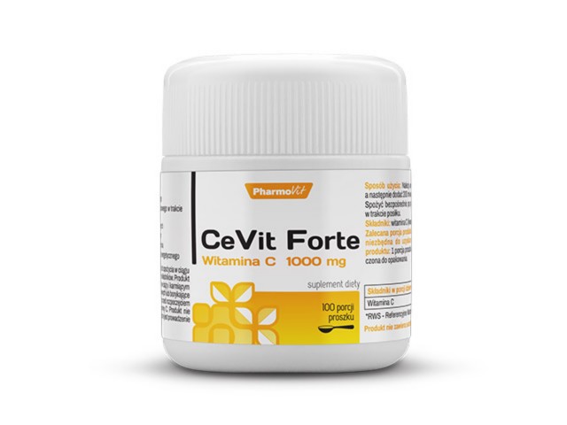 Pharmovit Cevit Forte Witamina C 1000 mg interakcje ulotka proszek  100 g