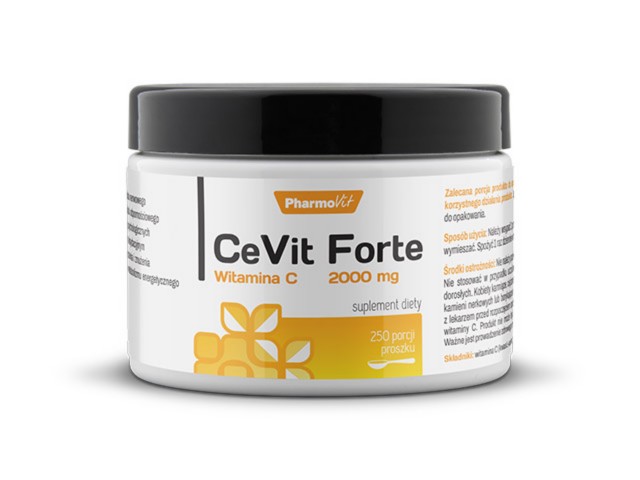Pharmovit Cevit Forte Witamina C 2000 mg interakcje ulotka proszek - 500 g