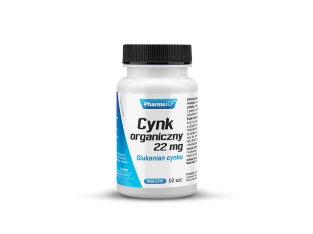 Pharmovit Cynk Organiczy 22 mg interakcje ulotka tabletki  60 tabl.