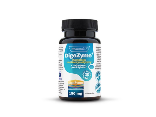 Pharmovit Digezyme Kompleks Multienzymatyczny z naturalnym prebiotykiem interakcje ulotka kapsułki - 30 kaps.