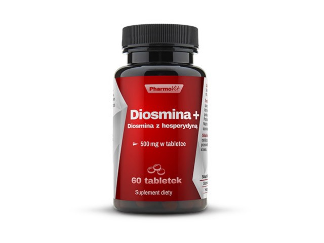 Pharmovit Diosmina+ Diosmina Z Hesperydyną 500 mg w tabletce interakcje ulotka tabletki  60 tabl.