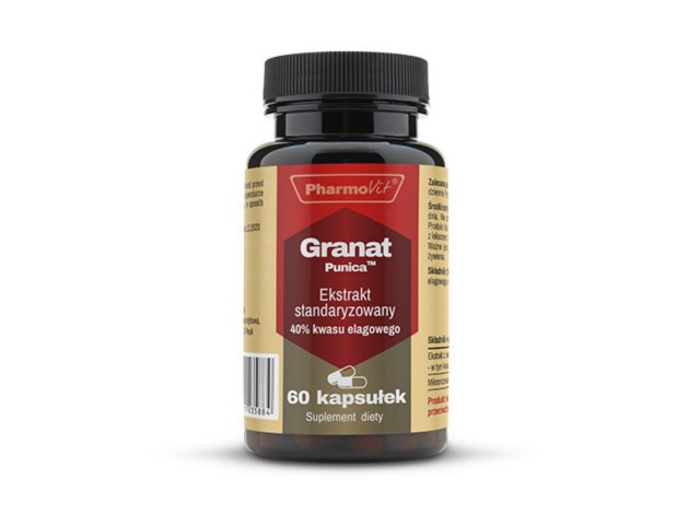 Pharmovit Granat Punica Ekstrakt standaryzowany 40% kwasu elagowego interakcje ulotka kapsułki - 60 kaps.