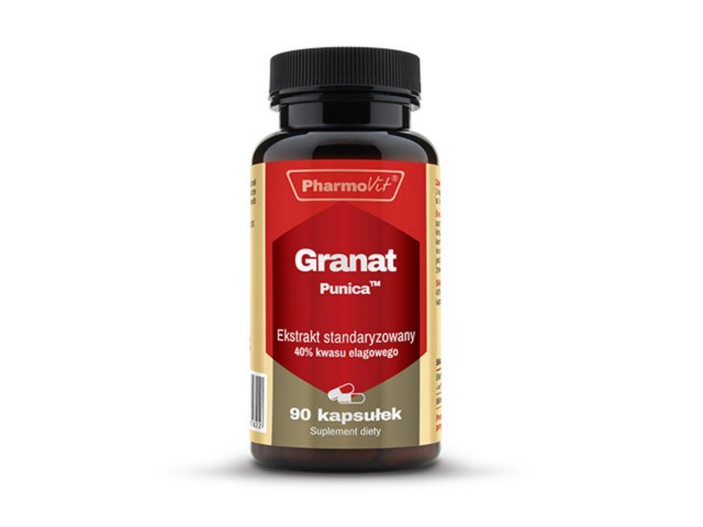 Pharmovit Granat Punica Ekstrakt standaryzowany 40% kwasu elagowego interakcje ulotka kapsułki - 90 kaps.