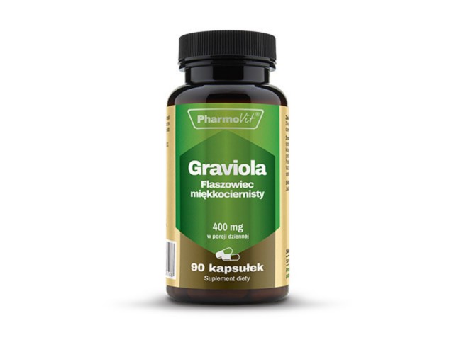 Pharmovit Graviola Flaszowiec Miękkociernisty 400 mg interakcje ulotka kapsułki - 90 kaps.