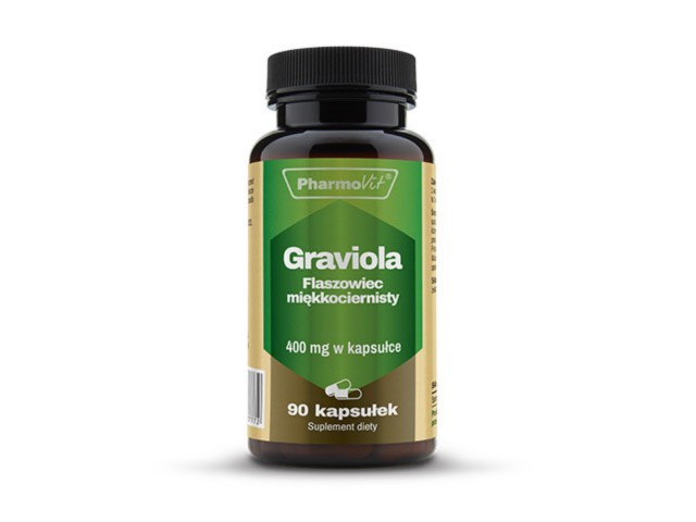 Pharmovit Graviola Flaszowiec miękkociernisty 400 mg interakcje ulotka kapsułki - 90 kaps.