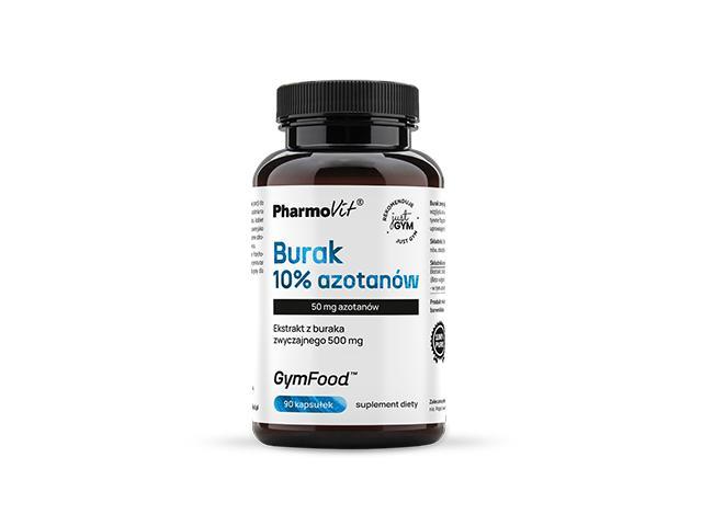 Pharmovit GymFood Burak 10% azotanów interakcje ulotka kapsułki - 90 kaps.