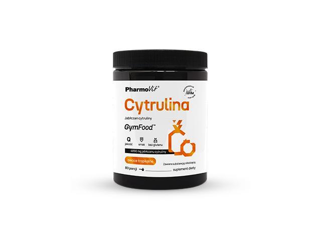 Pharmovit GymFood Cytrulina Jabłczan Cytruliny owoce tropikalne interakcje ulotka proszek  400 g