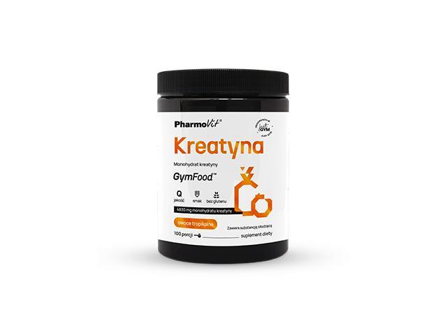 Pharmovit GymFood Kreatyna Monohydrat Kreatyny owoce tropikalne interakcje ulotka proszek  500 g