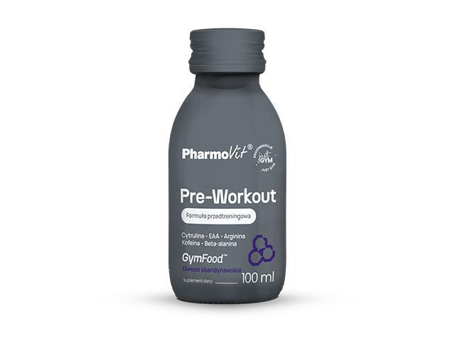 Pharmovit GymFood Pre-Workout Formuła Przedtreningowa owoce skandynawskie interakcje ulotka płyn - 100 ml