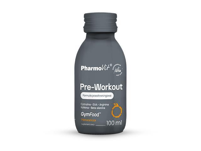 Pharmovit GymFood Pre-Workout Formuła Przedtreningowa pomarańcza interakcje ulotka płyn  100 ml