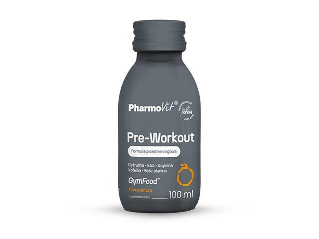 Pharmovit GymFood Pre-Workout Formuła Przedtreningowa pomarańcza interakcje ulotka płyn - 100 ml