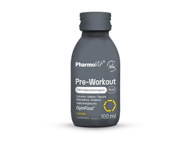Pharmovit GymFood Pre-Workout Plus Formuła Przedtreningowa cytryna interakcje ulotka płyn - 100 ml
