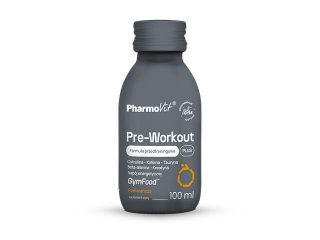 Pharmovit GymFood Pre-Workout Plus Formuła Przedtreningowa pomarańcza interakcje ulotka płyn - 100 ml