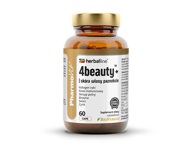 Pharmovit Herballine 4beauty+ interakcje ulotka kapsułki twarde 60 kaps.