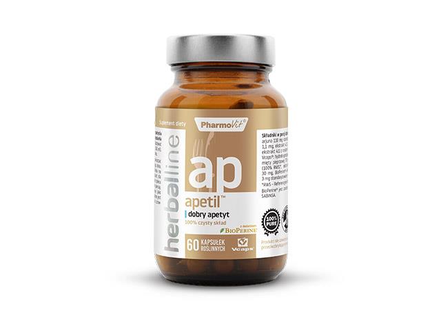 Pharmovit Herballine Apetil Dobry Apetyt interakcje ulotka kapsułki - 60 kaps.
