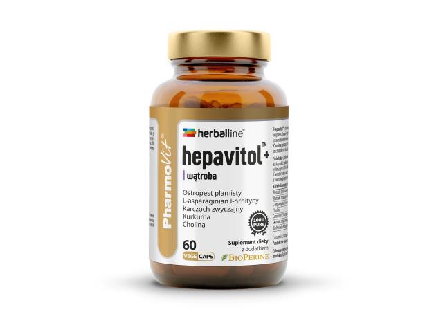 Pharmovit Herballine Hepavitol+ interakcje ulotka kapsułki twarde 60 kaps.