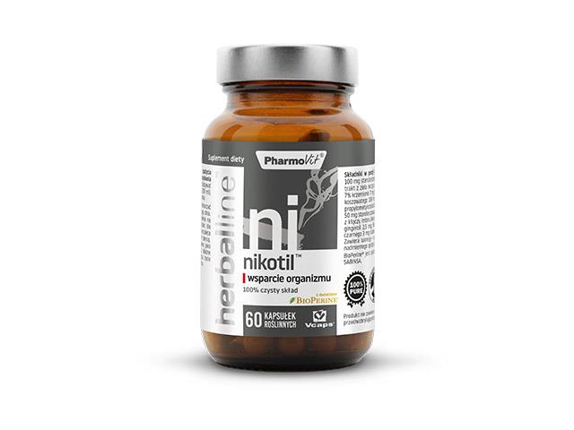 Pharmovit Herballine Nikotil Wsparcie Organizmu interakcje ulotka kapsułki - 60 kaps.