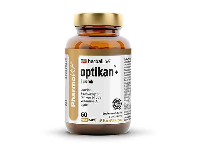 Pharmovit Herballine Optikan+ interakcje ulotka kapsułki twarde 60 kaps.
