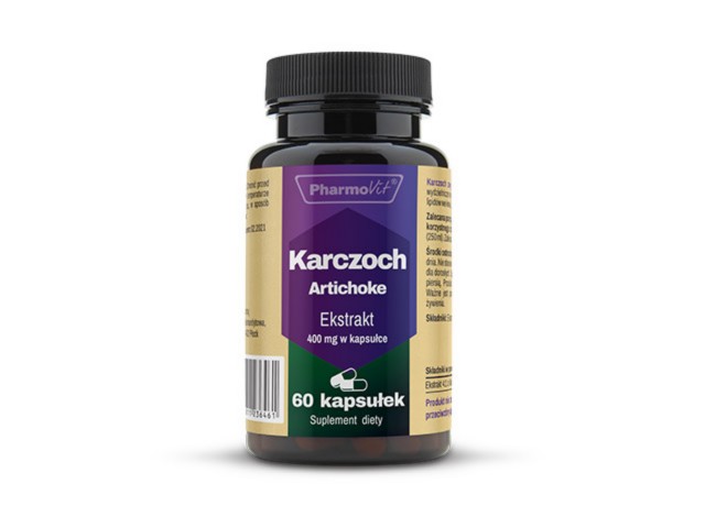 Pharmovit Karczoch Artichoke Ekstrakt 400 mg interakcje ulotka kapsułki - 60 kaps.