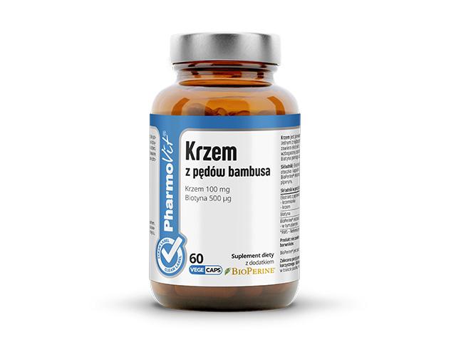 Pharmovit Krzem Clean Label z pędów bambusa interakcje ulotka kapsułki 60 kaps.