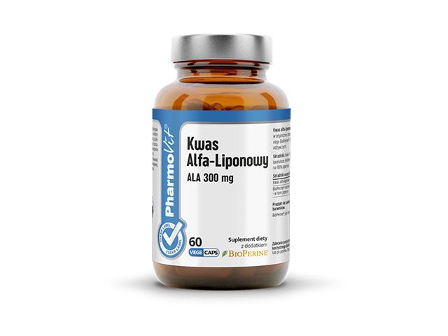 Pharmovit Kwas Alfa-Liponowy ALA 300 mg Clean Label interakcje ulotka kapsułki twarde  60 kaps.