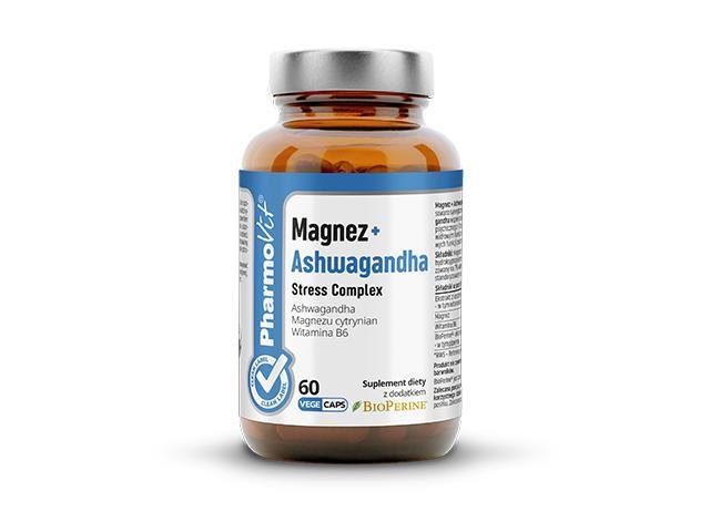 Pharmovit Magnez + Ashwagandha Stress Complex clean label interakcje ulotka kapsułki  60 kaps.