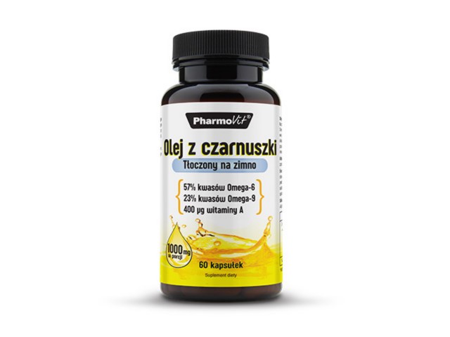 Pharmovit Olej z czarnuszki interakcje ulotka kapsułki - 60 kaps.