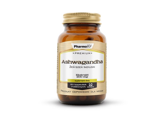 Pharmovit Premium Ashwagandha Żeń-Szeń Indyjski 200 mg Ekstrakt interakcje ulotka kapsułki - 60 kaps.
