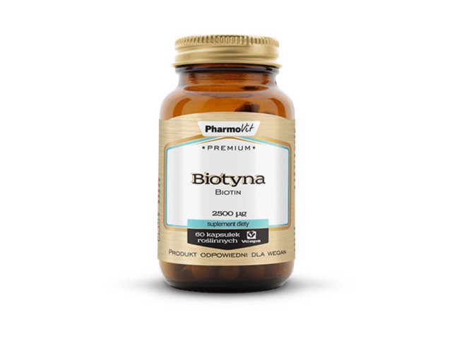 Pharmovit Premium Biotyna 2500 mcg interakcje ulotka kapsułki - 60 kaps.