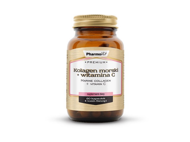 Pharmovit Premium Kolagen Morski + Witamina C interakcje ulotka kapsułki - 60 kaps.