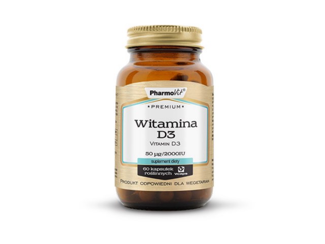Pharmovit Premium Witamina D3 interakcje ulotka kapsułki - 60 kaps.