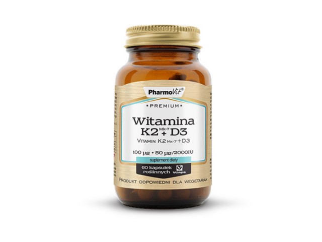 Pharmovit Premium Witamina K2 + D3 interakcje ulotka kapsułki - 60 kaps.