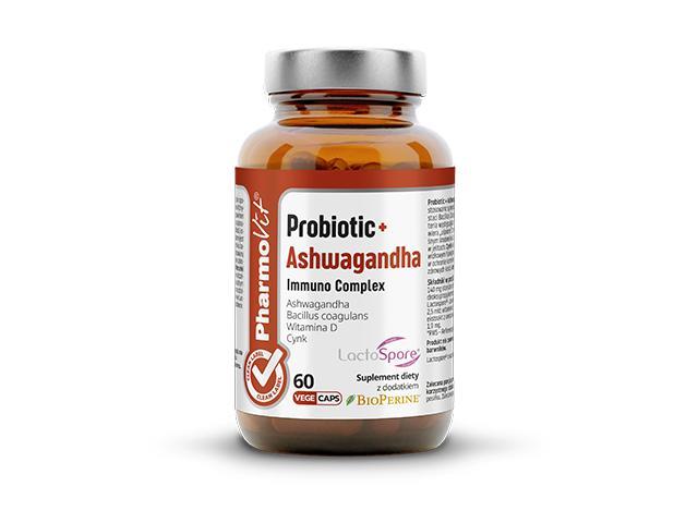 Pharmovit Probiotic + Ashwagandha Immuno Complex clean label interakcje ulotka kapsułki  60 kaps.